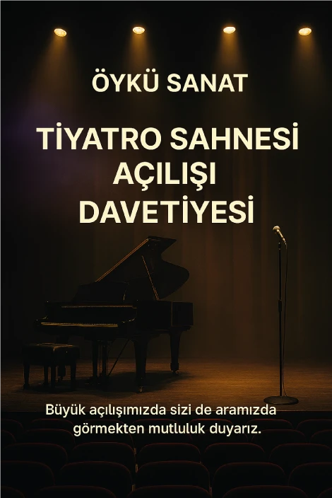 SAHNE AÇILIŞINA DAVETLİSİNİZ
